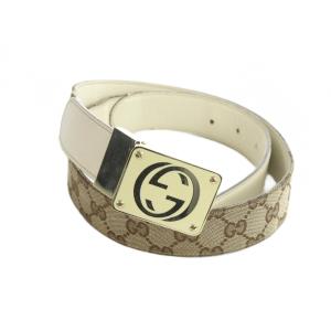 ベルト レザー ロゴ シグネチャー ゴールド金具 茶 ブラウン GY18 /MQ OH