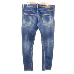 DSQUARED2 23SS SEXY TWIST JEAN デニムパンツ 52 インディゴブルー クラッシュ加工