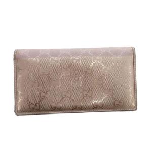 二つ折り財布 ウォレット 小銭入れあり レザー PVC GGインプリメ ロゴ 総柄 茶 ブラウン 245908・4276