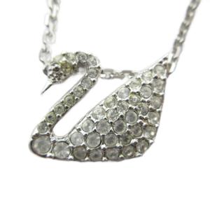 ネックレス アクセサリー ラインストーン ロゴ シルバー色 GY42 /MQ