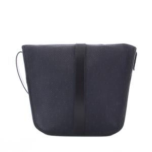 YVES SAINT LAURENT ヴィンテージ ショルダーバッグ メッシュ 編み込み レザー PVC ネイビー 紺 GY18 /RI OS