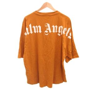 Tシャツ 半袖 バックプリント ロゴ L 茶 ブラウン /JS GY18