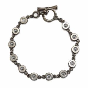 ブレスレット アクセサリー バングル ロゴ Silver925 ラインストーン