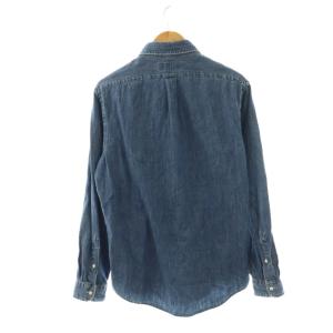 RALPH LAUREN デニムシャツ ボタンダウン ポロポニーロゴ M ブルー /DF GY18