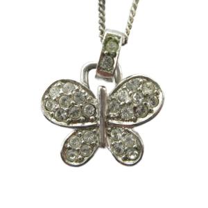 ネックレス STERLINGSILVER アクセサリー ペンダント 蝶々 シルバー色 GY18 /MQ