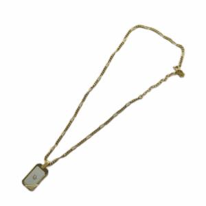 Christian Dior ネックレス アクセサリー ペンダント ロゴ ゴールド色 GY18 /MQ OH