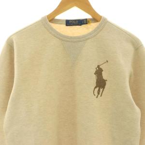POLO RALPH LAUREN スウェット トレーナー プルオーバー 長袖 ビッグポニー S ベージュ /HK GY18