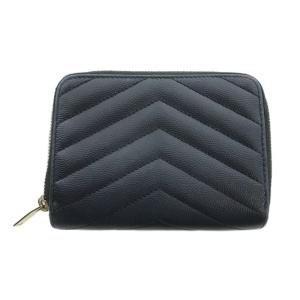 YVES SAINT LAURENT モノグラム コンパクトジップ 二つ折り財布 カサンドラ