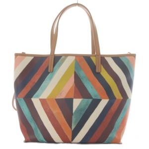 TORY BURCH ケリントン Kerrington トートバッグ ショルダーバッグ 2way ストライプ PVC マルチカラー