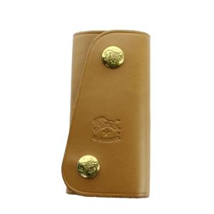 キーケース キーリング ロゴ レザー 型押し 4連 茶 ブラウン GY11 /MQ