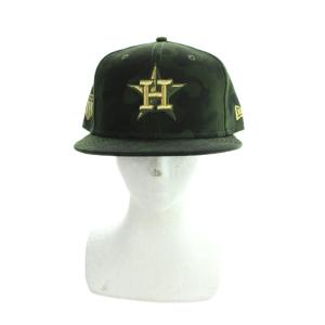 NEW ERA キャップ 帽子 カモフラ 迷彩柄 ロゴ 7 5/8 緑 グリーン GY18 /MQ