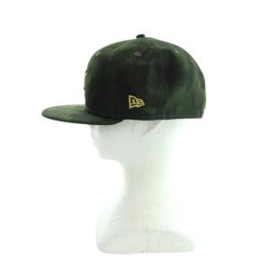 NEW ERA キャップ 帽子 カモフラ 迷彩柄 ロゴ 7 5/8 緑 グリーン GY18 /MQ