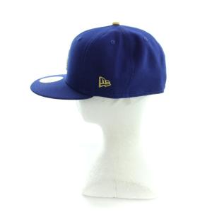 NEW ERA キャップ LA WORLD SERIES CHAMPIONS ロゴ 帽子 刺繍 7 3/4 青 ブルー