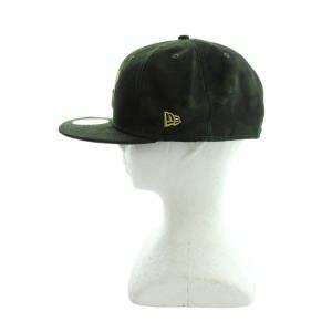 NEW ERA キャップ 帽子 ロゴ 刺繍 カモフラ 迷彩柄 7 3/4 緑 グリーン GY18 /MQ