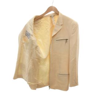 GIANNI VERSACE Archive テーラードジャケット ブレザー シルク ジップアップ メデューサ アイボリー /YJ