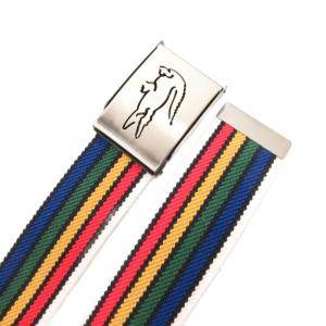 LACOSTE ガチャベルト マルチストライプ ロゴ マルチカラー /FF GY18