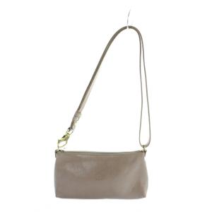 ショルダーバッグ ミニ レザー ロゴ 茶 ブラウン GY18 /MQ