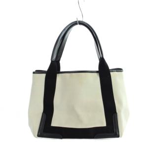 BALENCIAGA ネイビーカバス 339933 ハンドバッグ ベージュ ブラック