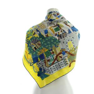 HERMES カレ90 La Maison des Carres スカーフ 総柄