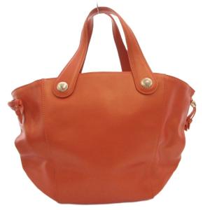 Longchamp ハンドバッグ 手提げ レザー 型押しロゴ 茶 ブラウン /FF GY11