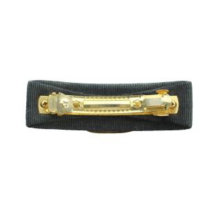 Salvatore Ferragamo バレッタ ヘアアクセサリー ロゴ ヴァラ リボン 黒 ブラック GY11 /MQ