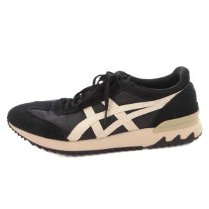 スニーカー シューズ ローカット スエードレザー ナイロン 切替 26.5 F741222 黒 ブラック