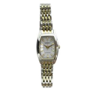 SEIKO セイコー-V117-0DD0 EXCELINE 腕時計 クォーツ 石付き スクエア