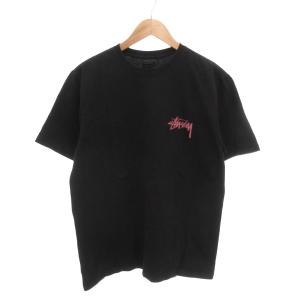 STUSSY SKATE TOUGH TEE Tシャツ カットソー 半袖 ロゴ バックプリント M 黒 ブラック /YJ