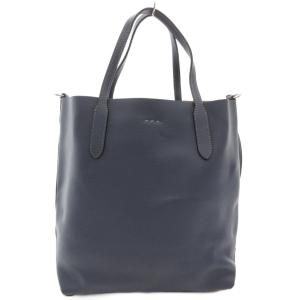 COACH ハンドバッグ ショルダー 2WAY レザー 革 ロゴ 紺 ネイビー CP036 /FF GY18