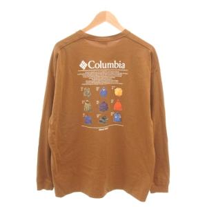 24AW Tシャツ 長袖 ロンT カットソー ロゴ プリント XL 茶 ブラウン PM0325 /YJ
