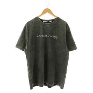 Tシャツ ガーメントダイ ロゴ プリント XL ダークグレー