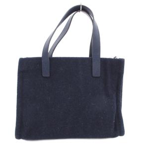 kate spade new york ワシントンスクエアサム ハンドバッグ ウール レザー 革 2way ロゴ 紺 ネイビー 赤 レッド PXRU9323