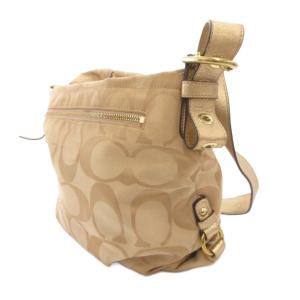 COACH ショルダーバッグ 斜め掛け クロスボディ キャンバス レザー シグネチャー ベージュ F15067 /FF