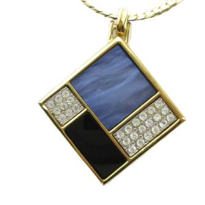 ネックレス アクセサリー ペンダント ロゴ ラインストーン ゴールド色 GY18 /MQ