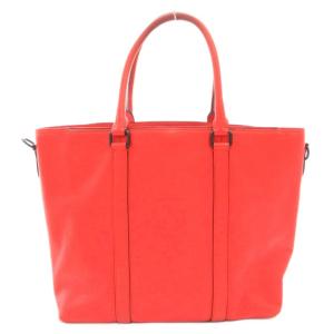 COACH トートバッグ 手提げ 型押しレザー ロゴ 赤 レッド 71807 /FF GY11