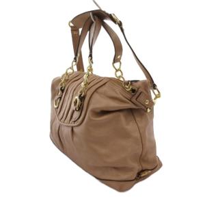 COACH ハンドバッグ ショルダー 2WAY レザー ロゴ ゴールド金具 ベージュ F17647  /FF GY18