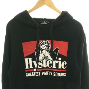 HYSTERIC GLAMOUR スウェットパーカー トレーナー プリント M 黒 ブラック /SS OS GY17
