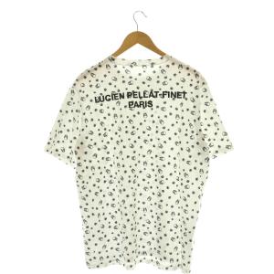 Tシャツ 半袖 総柄 スカル ラバーロゴプリント L ホワイト /MY OS GY17