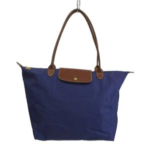 ル プリアージュ Le Pliage トートバッグ 肩掛け ナイロン レザー 折りたたみ ロゴ 紫 パープル