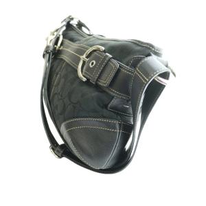 COACH シグネチャー ショルダーバッグ キャンバス レザー 黒 ブラック /SS OS GY18