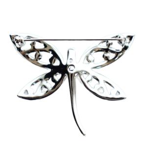 SWAROVSKI ピンブローチ アクセサリー クリスタル ラインストーン ロゴ トンボ シルバー色 GY18 /MQ