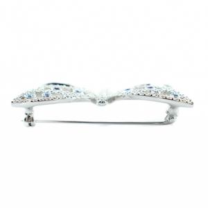 SWAROVSKI ピンブローチ アクセサリー クリスタル ラインストーン ロゴ トンボ シルバー色 GY18 /MQ