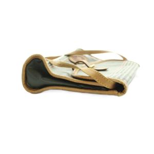 HUNTING WORLD ショルダーバッグ 斜めがけ ロゴ PVC レザー チェック柄 カーキ 茶 ブラウン GY18 /MQ