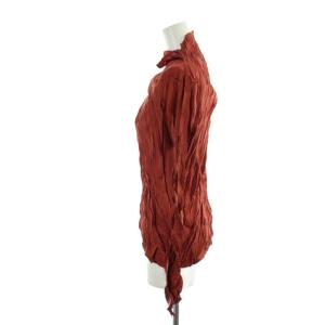 PLEATS PLEASE ISSEY MIYAKE カットソー 長袖 タートルネック 3 L 赤 レッド オレンジ GY18 /MQ