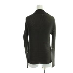 me ISSEY MIYAKE カーディガン カットソー 長袖 Vネック カーキ GY18 /MQ