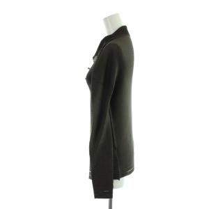 me ISSEY MIYAKE カーディガン カットソー 長袖 Vネック カーキ GY18 /MQ