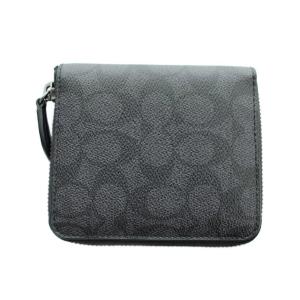 COACH CBH73 ジップ アラウンド コイン ウォレット シグネチャー キャンバス 二つ折り財布 ラウンドファスナー