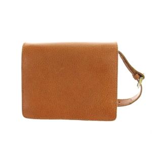 RALPH LAUREN ショルダーバッグ 斜めがけ レザー ロゴ 茶 ブラウン GY11 /MQ