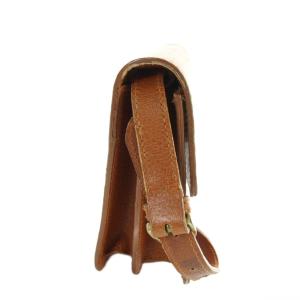RALPH LAUREN ショルダーバッグ 斜めがけ レザー ロゴ 茶 ブラウン GY11 /MQ