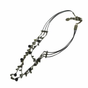 ネックレス アクセサリー ペンダント ロゴ ビジュー 花 ゴールド色 GY18 /MQ